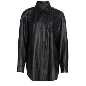 Alexander Wang Black Pinstripe Blouse